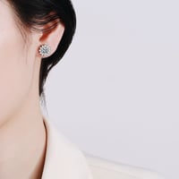 Image 5 of NeeTim 1CT Moissanite Earring For Women Girl 925 Sterling Silver Sparkling Diamond Ear Studs Wedding