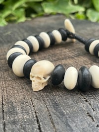 Image 1 of Bog oak and bone bead set