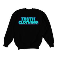 “Skeletor Truth” Crewneck | Black/Turquoise/Purple