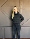 80s Glittery Black Turtleneck Sweater