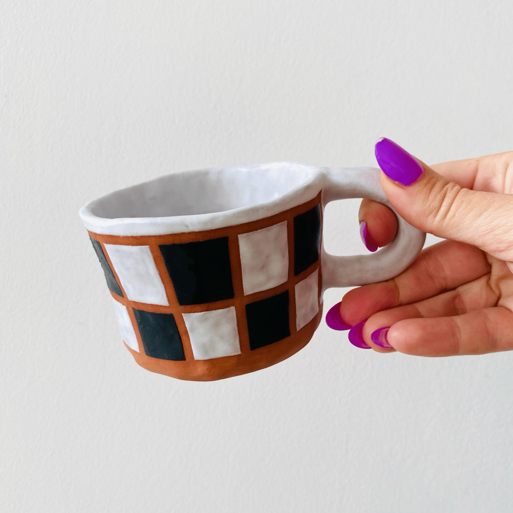 Image of White Check Mug