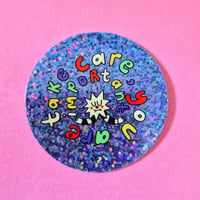 Image 1 of Take care 🌟  glitter sticker 