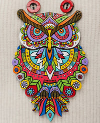 Image 1 of Colorful Owl Necklace 