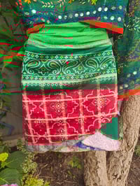 Image 1 of Wrap petal skirt 8-18 uk green waistband