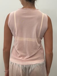 Image 3 of Sheer pink mesh top 