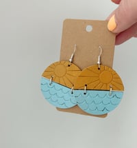 Embossed Beach Earrings 