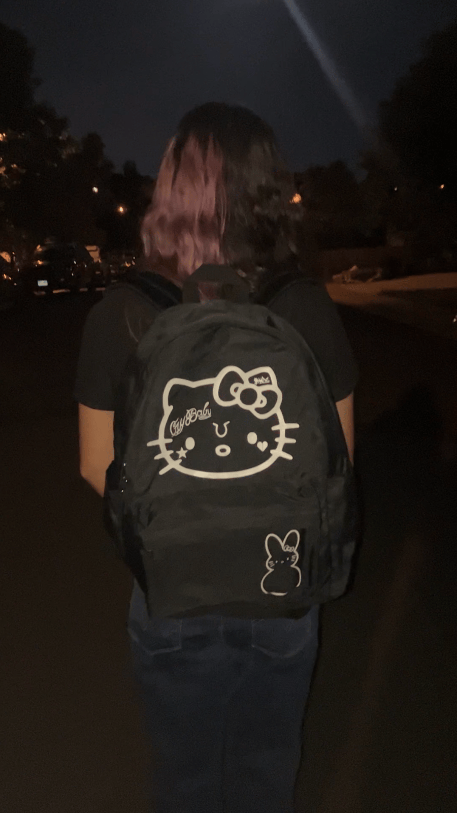 Hello kitty black backpack best sale