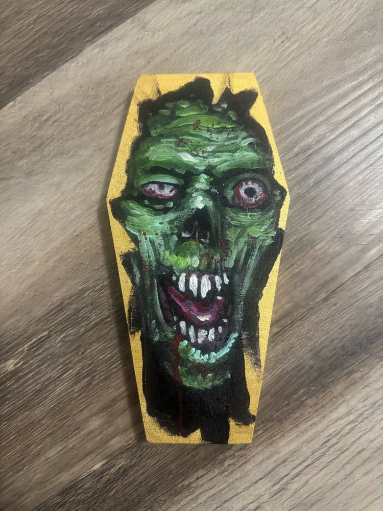 Image of Original Tim Lehi "Ghoul Coffin Break" Painting