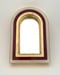 Image of Modernist Mirror White/Maroon/Gold leaf 