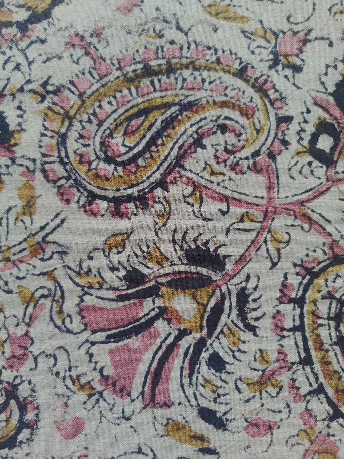 Image of Coupon 1m50 kalamkari paisley rose 