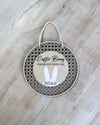 Rattan Easter Bunny Door Hanger