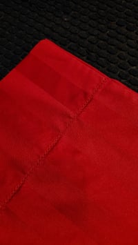Image 3 of vintage ball & chain pillowcase - red satin stripes