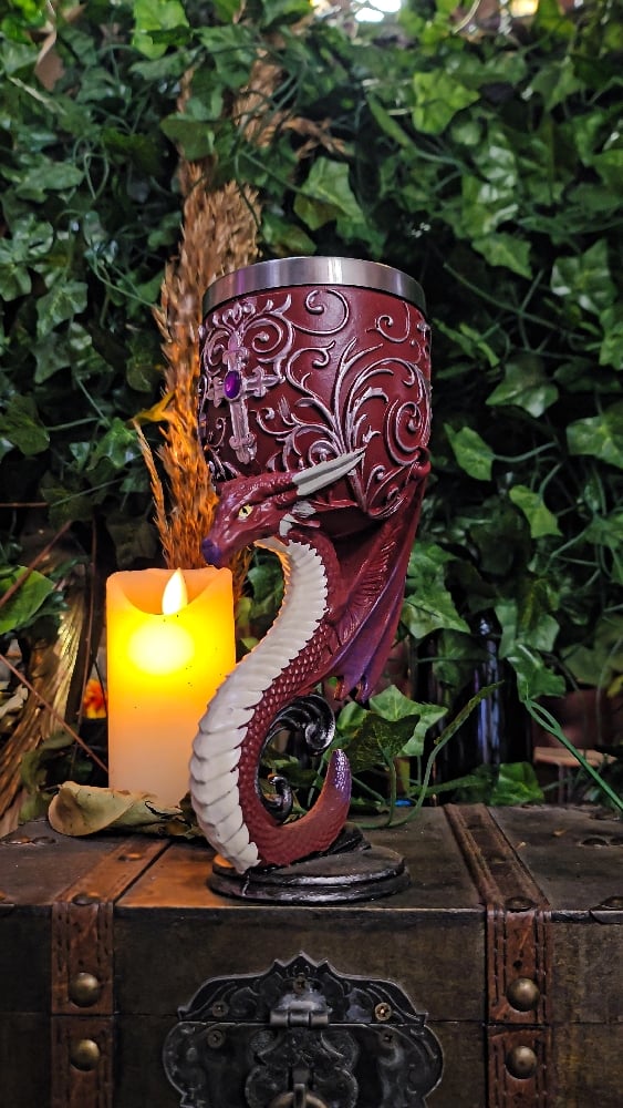 ๐The Armored Kingdom Emberforge Red Draconian Dragon Goblet