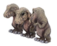 Image 2 of Three Wise See No, Hear No, Speak No, Tyrannosaurus Rex Dinosaur Figurines
