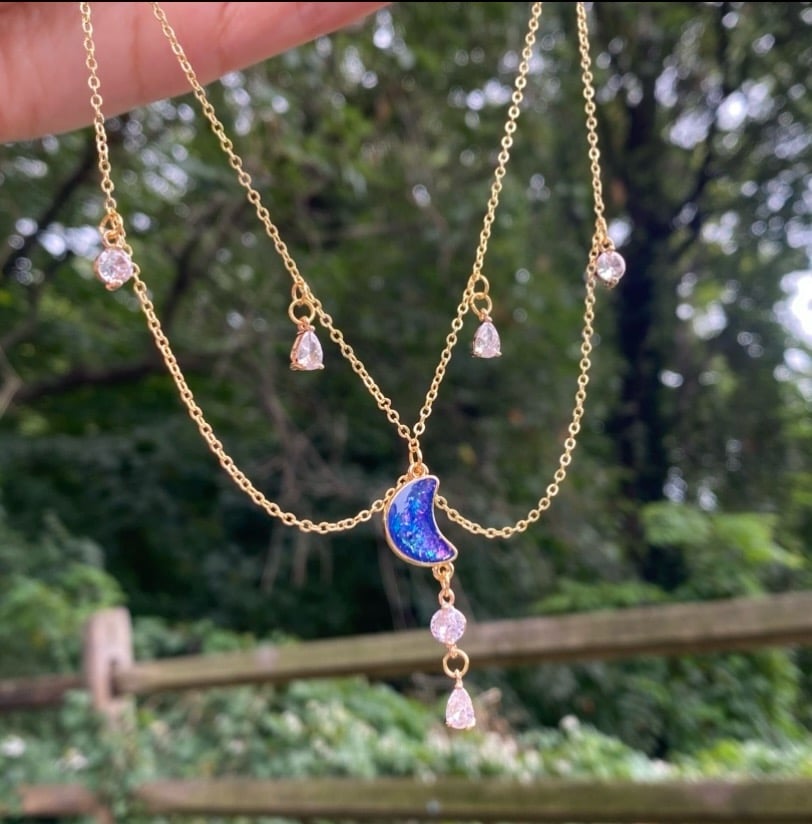 Image of Blue Moon Choker Necklace 🌙🦋
