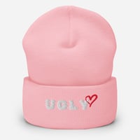 Image 3 of Ugly Heart Cuffed Beanie