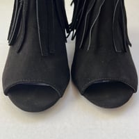 Image 3 of CARLOS SANTANA Jasper black suede fringe shoes