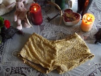 Image 1 of Yellow lace stretch booty short 