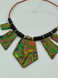 Image 1 of Polymer clay necklace and earrings 