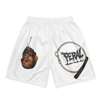 Image 2 of WHITE MENS MUZZLE MESH SHORTS