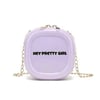 Small square hard silicone hey pretty girl purse