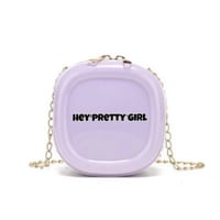 Image 1 of Small square hard silicone hey pretty girl purse