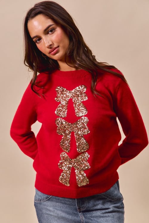 Image of TRIPLE BOW SWEATER 