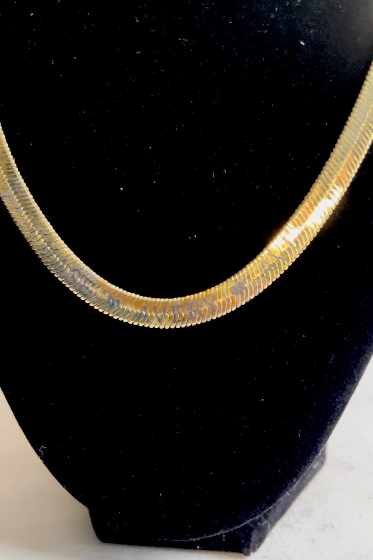 Image of Engraved herringbone necklace 20” 