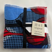 Blu  & red “bird” Ankara Posh Flannel