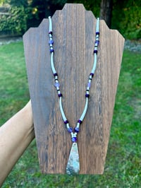 Purple dentalium necklace