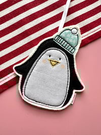Image 1 of Wooly hat Penguin decoration