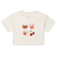 Image 4 of Strawberries and Cherries crop top, Jam crop top