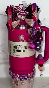 Image 2 of  Cheshire Cat Alice in Wonderland inspired Tumbler Accessorie Set