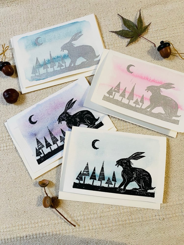 Image of Arctic Hare Watercolour Cards