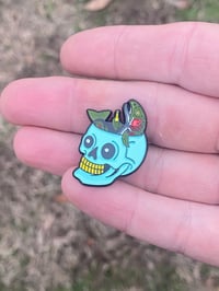 Image 2 of Fish on the Brain Soft Enamel Pin