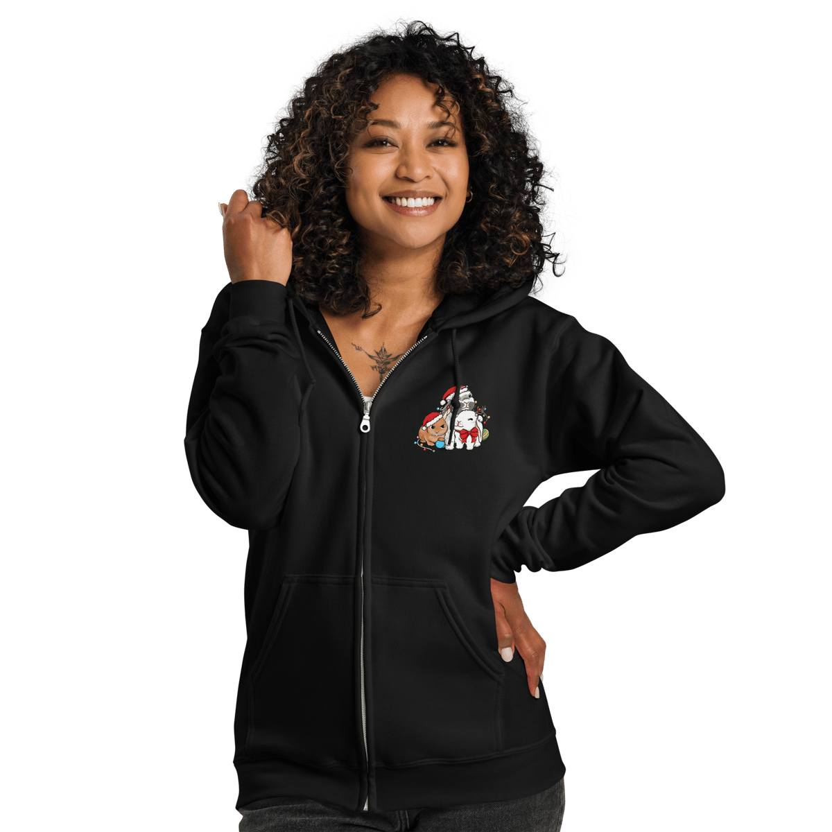 Image of Blumollo Santa Zip Hoodie - Limited Holiday Edition