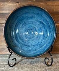 Image 2 of Medium bowl- blue/brown rim