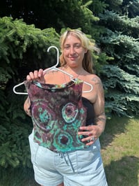 Image 1 of geode ice dye crop tank 1/1 (M)