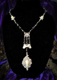 Image 1 of Black Rosary Vertebrae - Amorini Relic Necklace