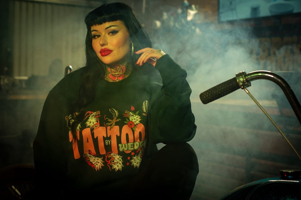 Wedgies Gumball Crew Neck ~ Pine Green