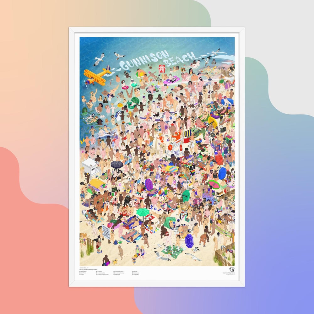 Image of Gunnison Look & Find 24x36 in Framed Poster (White)