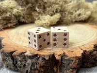 Image 1 of Beige and Bronze D6 Pair | Star Pips Handmade Jesmonite Dice