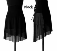 Image 1 of Mesh wrap skirt (solid colors)