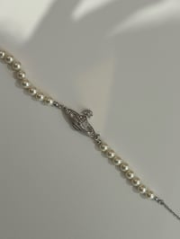 Image 3 of Silver orb pearl bracelet 