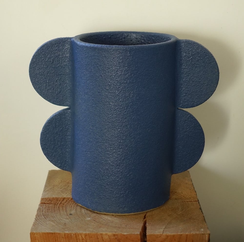 Image of Matte Blue Ink Test Vase 