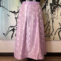Image 1 of pleated satin skirt (purple)