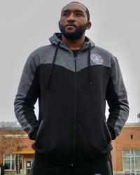 Image 2 of Grey/ Black Jumpsuit 