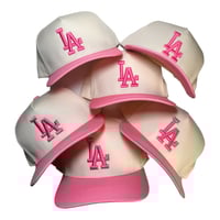 Image 3 of HK x LA Pink Hat- SnapBack 
