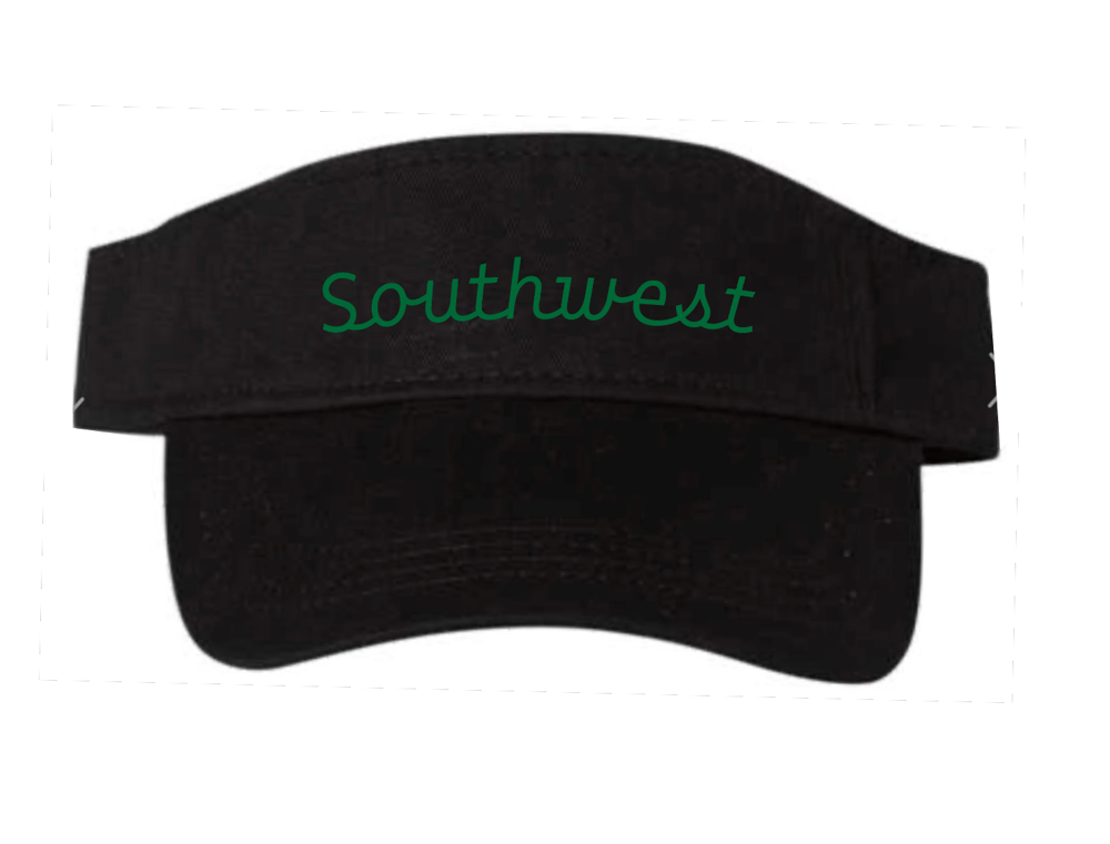 Image of Embroidered Black Sun Visor