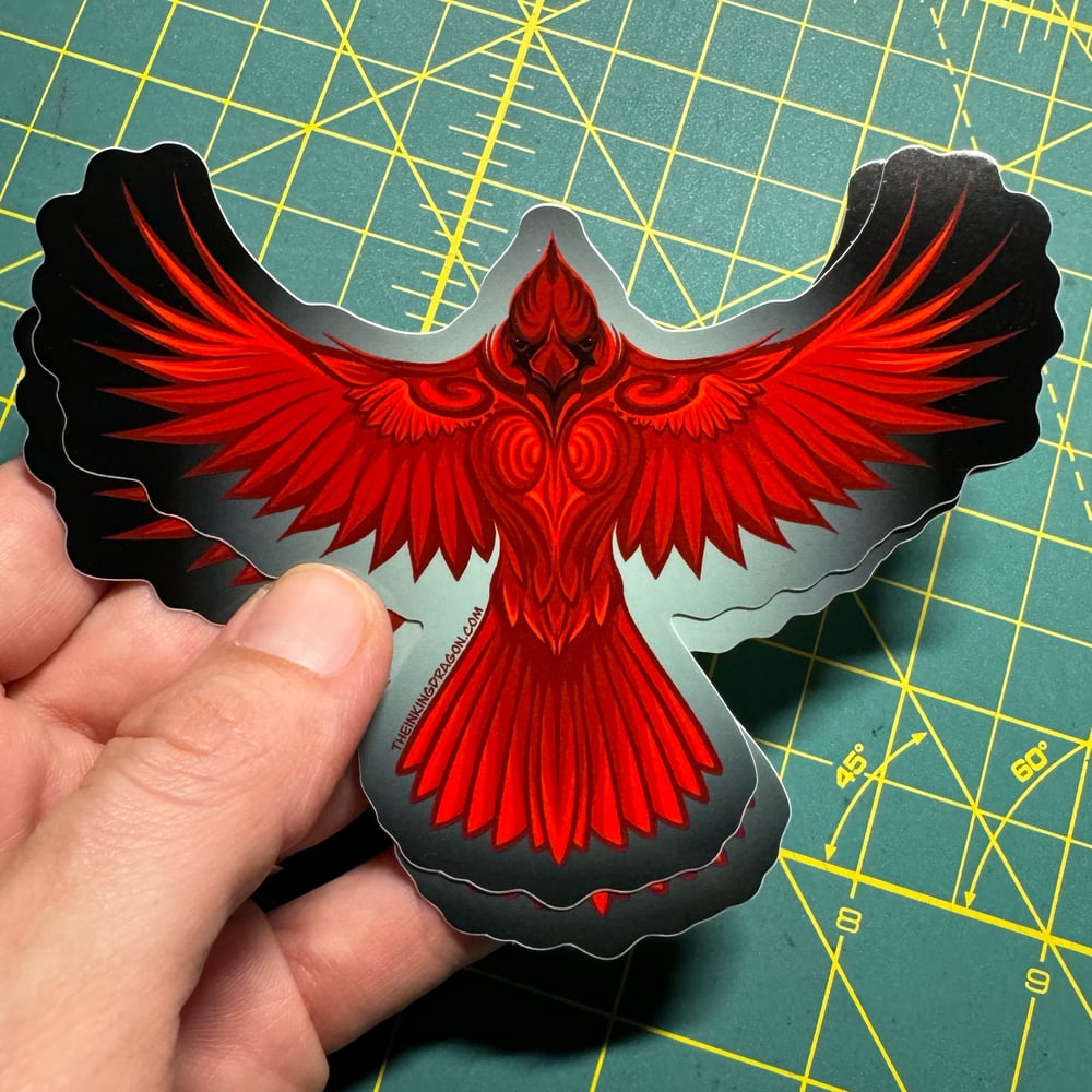 Image of Cardinal Flight - Sticker 2pk